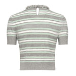 Maglia a righe con finiture in cristallo PF25050T GR SELF-PORTRAIT 