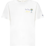 T-shirt in cotone con ricamo POT0001 04462L MC2 SAINT BARTH 