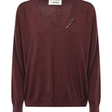 Pullover in misto lana DK9264 ECRU OTTOD'AME 