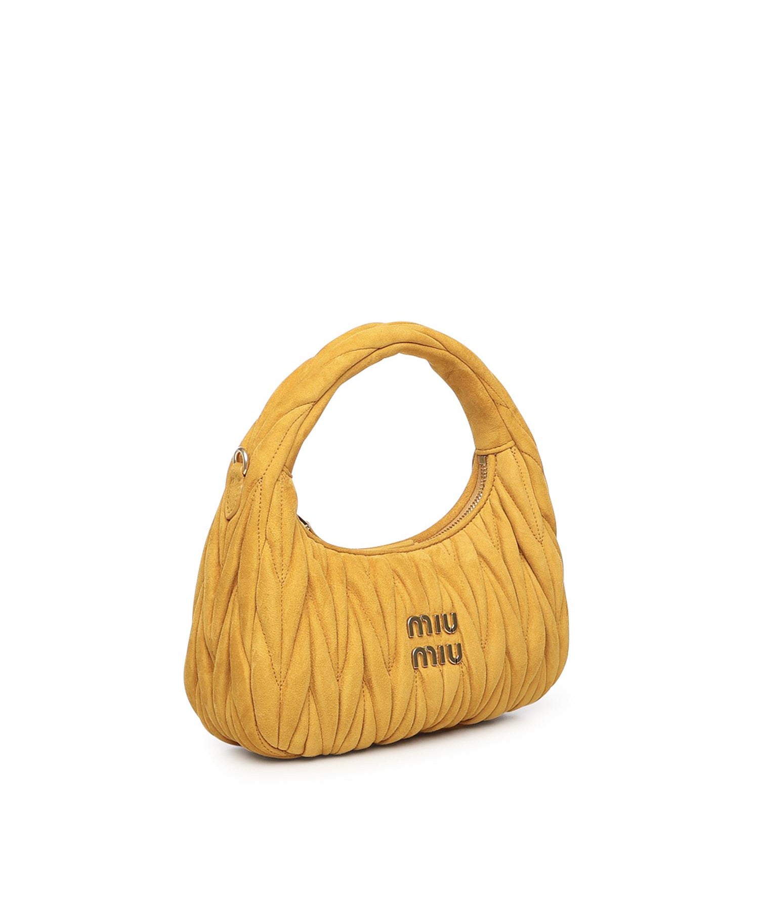 Borsa Wander in pelle scamosciata matelassé 5BC125 AB7OF0R55 MIU MIU 