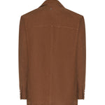 Blazer monopetto in suede DJ771 PL0586DXXX016 DONDUP 