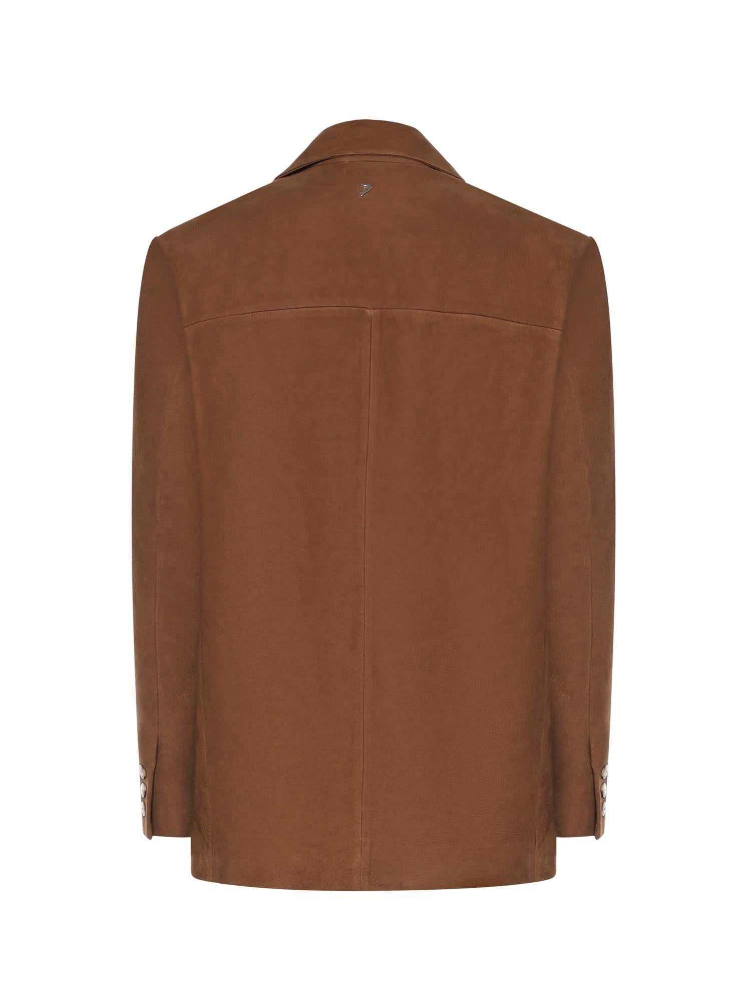 Blazer monopetto in suede DJ771 PL0586DXXX016 DONDUP 