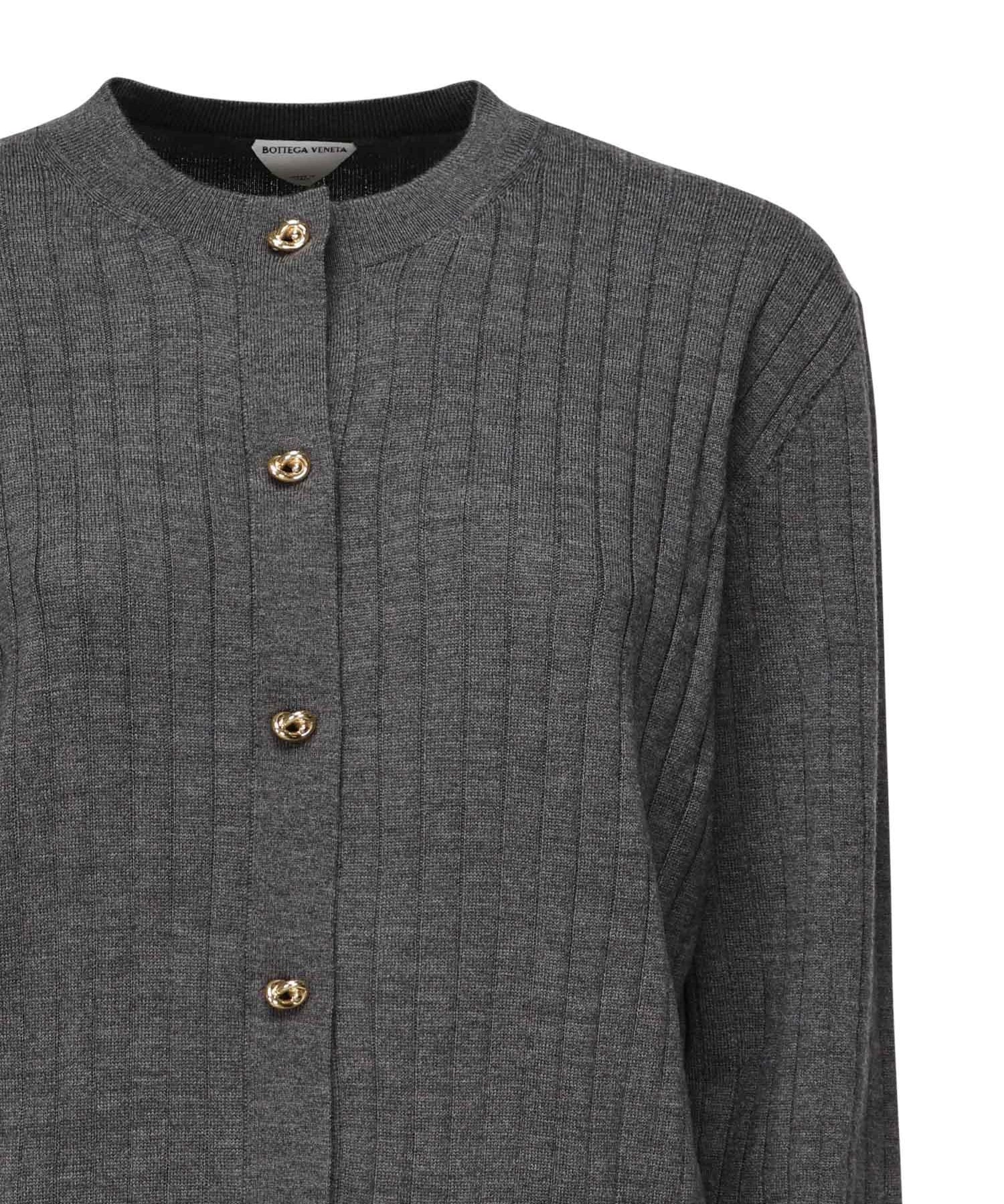 Cardigan in lana a coste 835337 V5L701370 BOTTEGA VENETA 