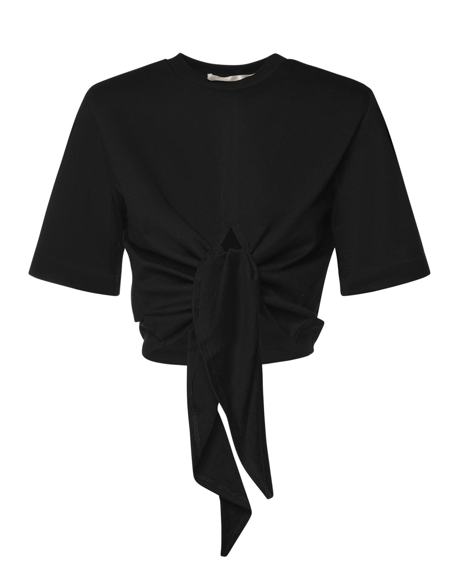 T-shirt cropped in cotone 26SSNTP-0002 NERO NINEMINUTES 