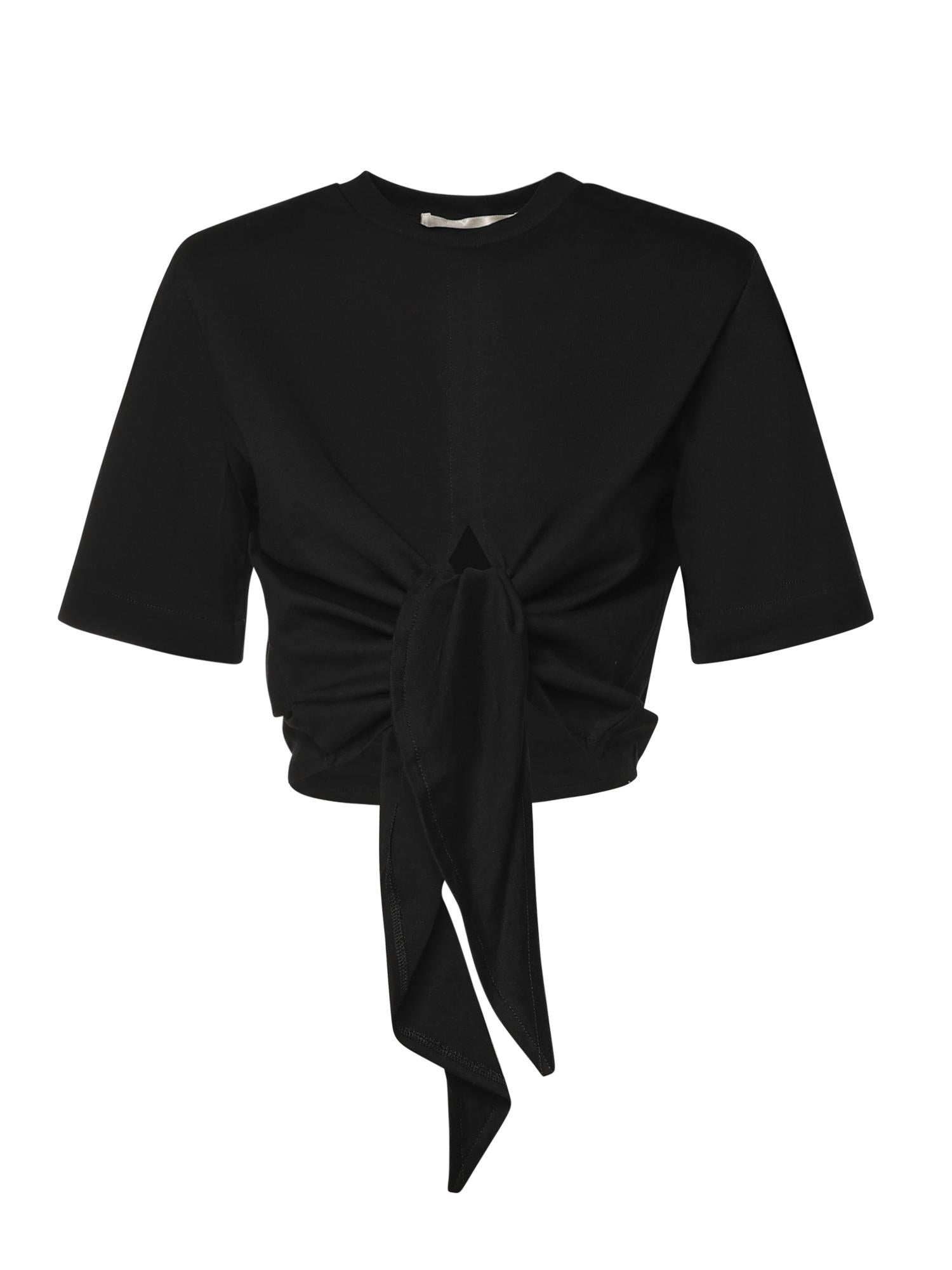 T-shirt cropped in cotone 26SSNTP-0002 NERO NINEMINUTES 