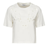 T-shirt cropped in jersey di cotone DS032 JF0352DXXXW000 DONDUP 