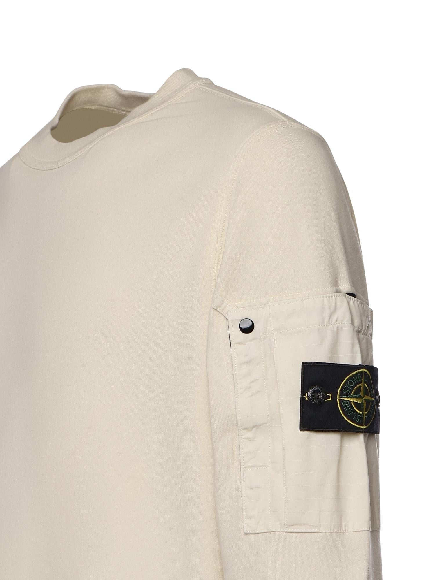 Felpa in cotone con logo L1S156100019 S0410V0093 STONE ISLAND 