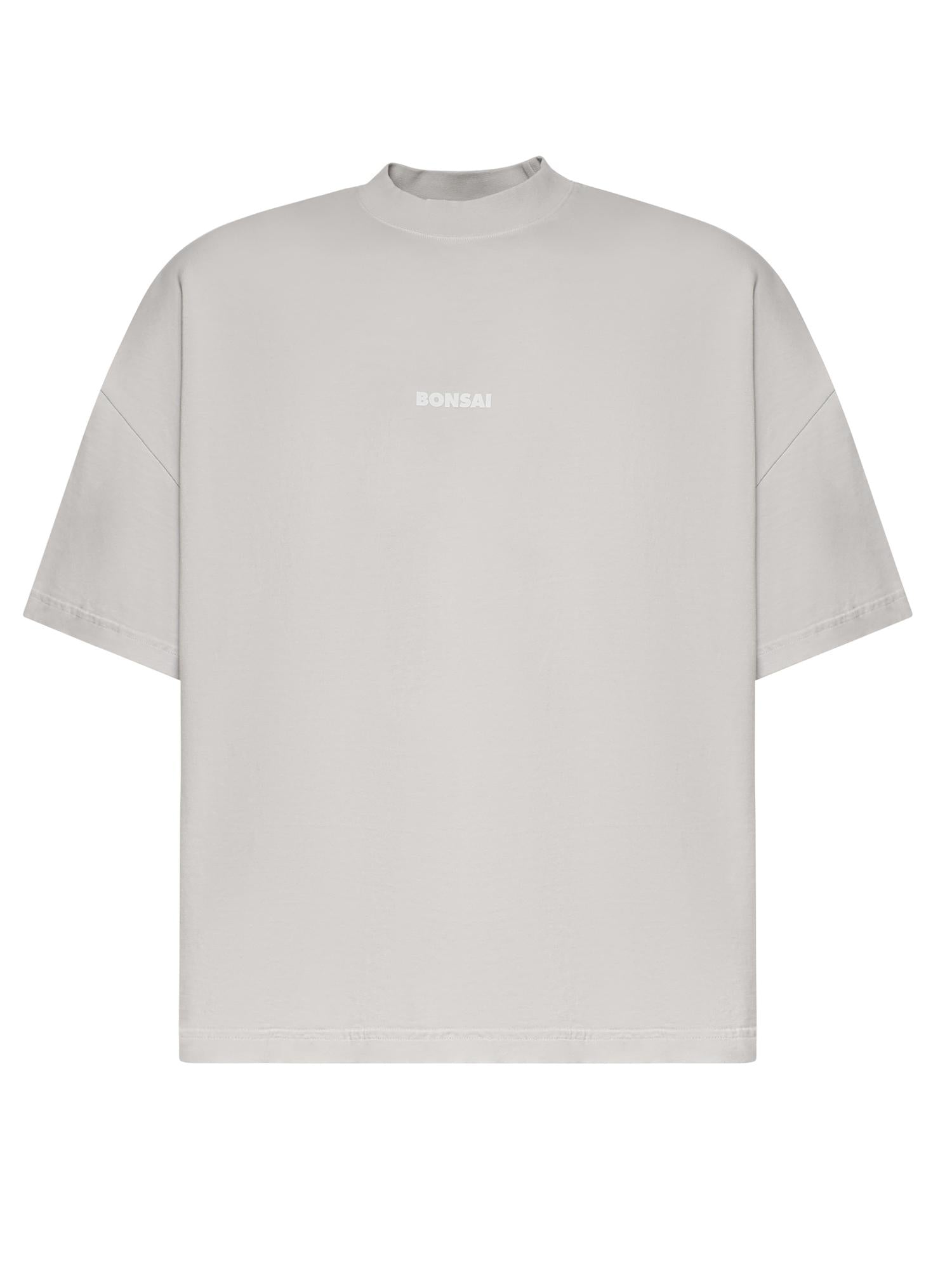 T-shirt in cotone con logo TS001001 GREY VIOLET BONSAI 