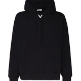Felpa in cotone con cappuccio e coulisse 5V3MF25R ADJ0NO VALENTINO GARAVANI 