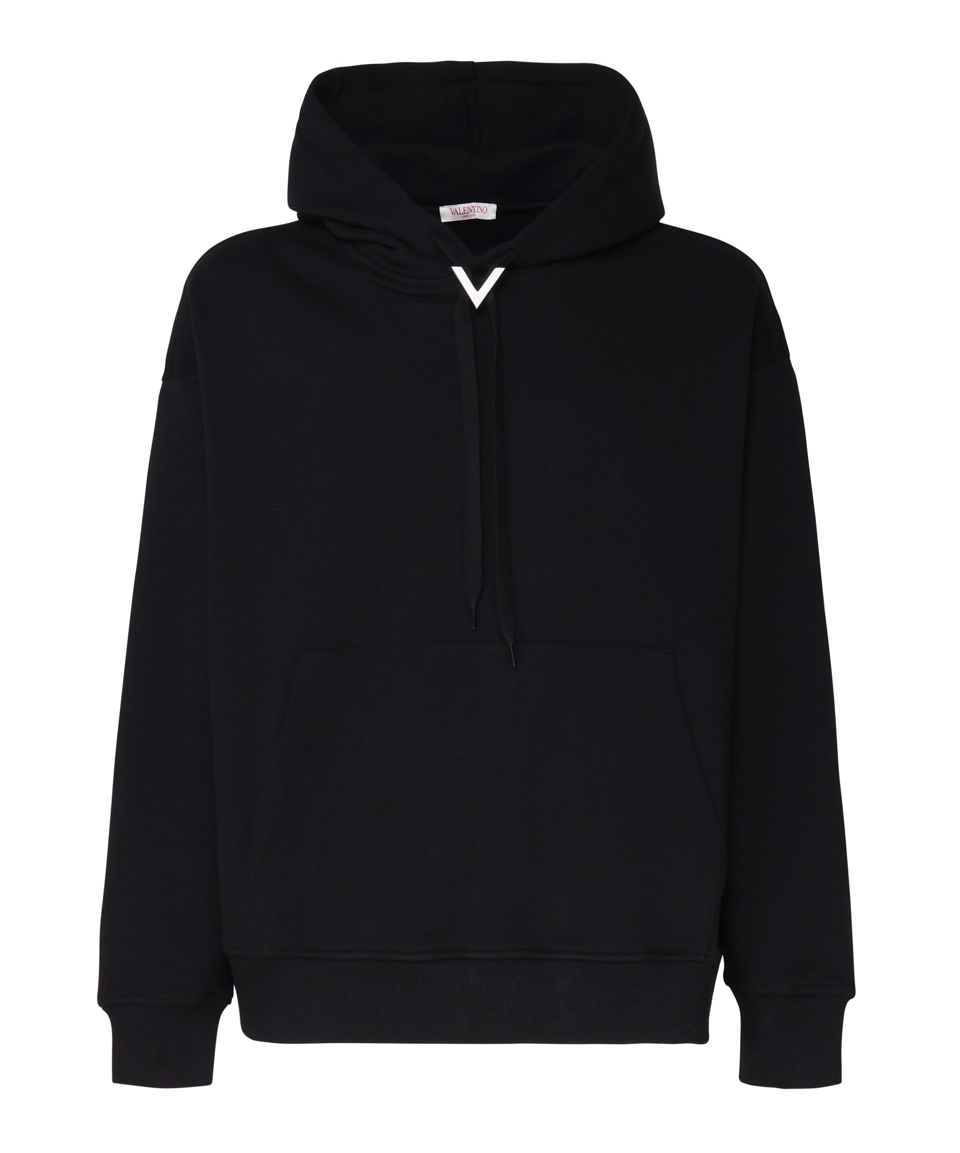 Felpa in cotone con cappuccio e coulisse 5V3MF25R ADJ0NO VALENTINO GARAVANI 