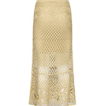 Gonna lunga effetto crochet fantasia 104732 A2FFC43 PINKO 