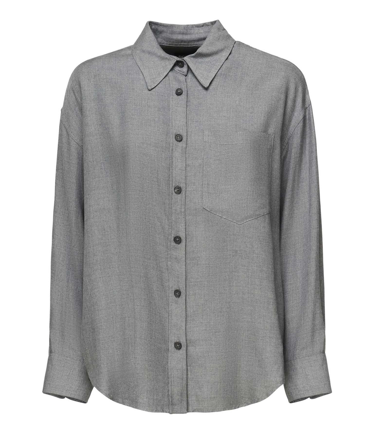 Camicia in levantina di viscosa<BR/> DC375 IF0044D002O903 DONDUP 