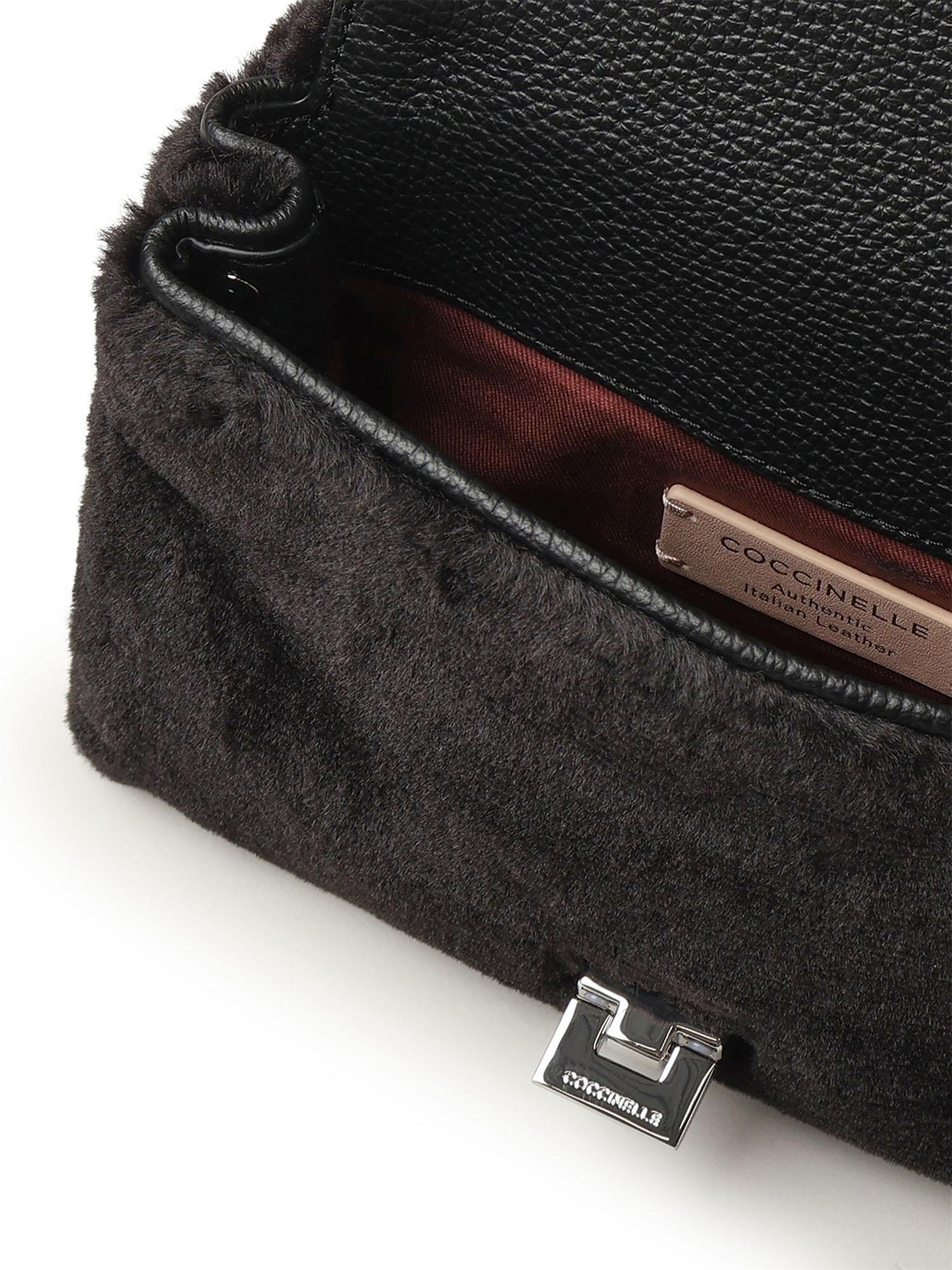 Borsa Arlettis in pelliccia sintetica e pelle<BR/> E1T3I55B701 001 COCCINELLE 