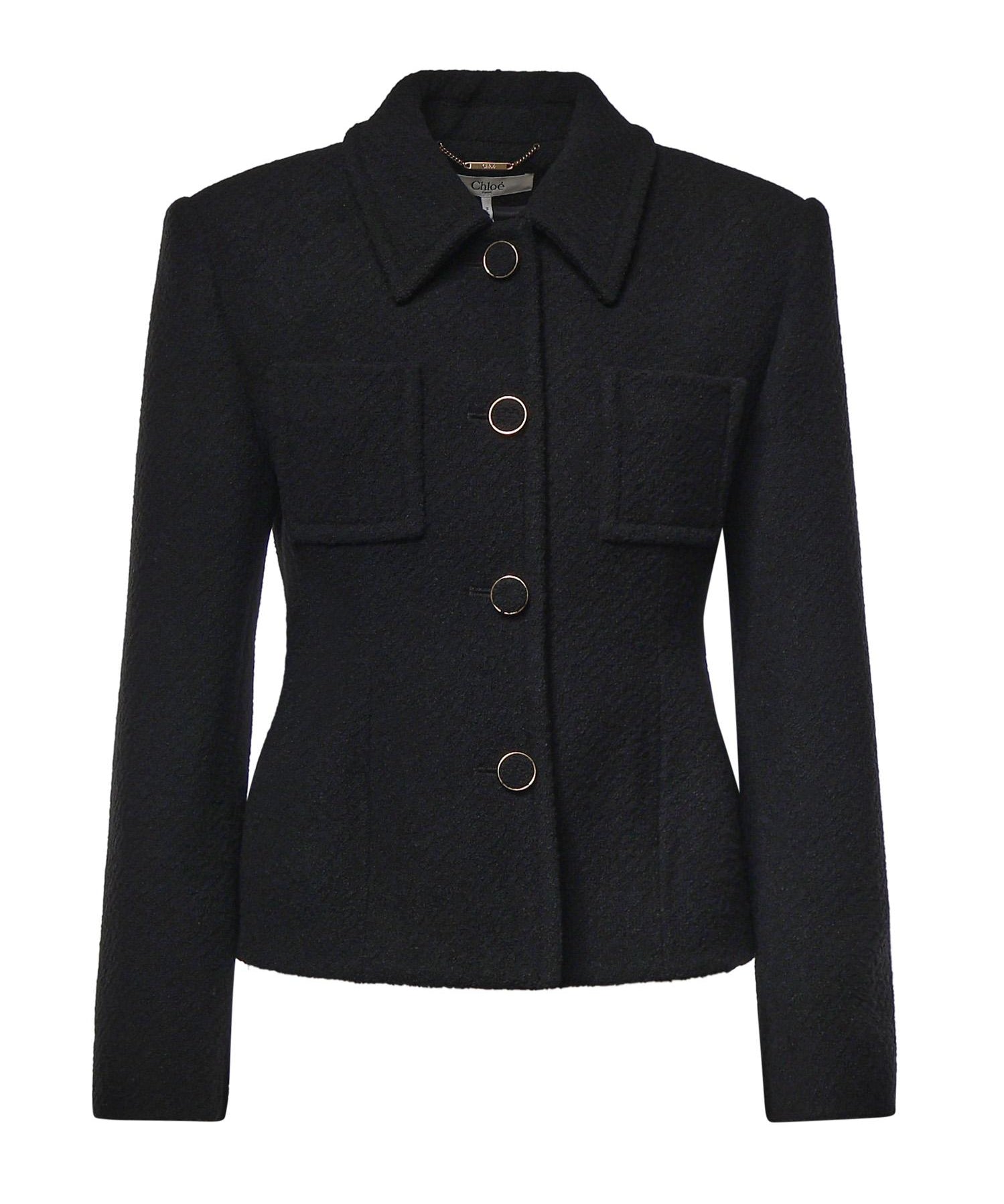Giacca sartoriale in lana bouclé CH26AVE08060 001 CHLOÉ 