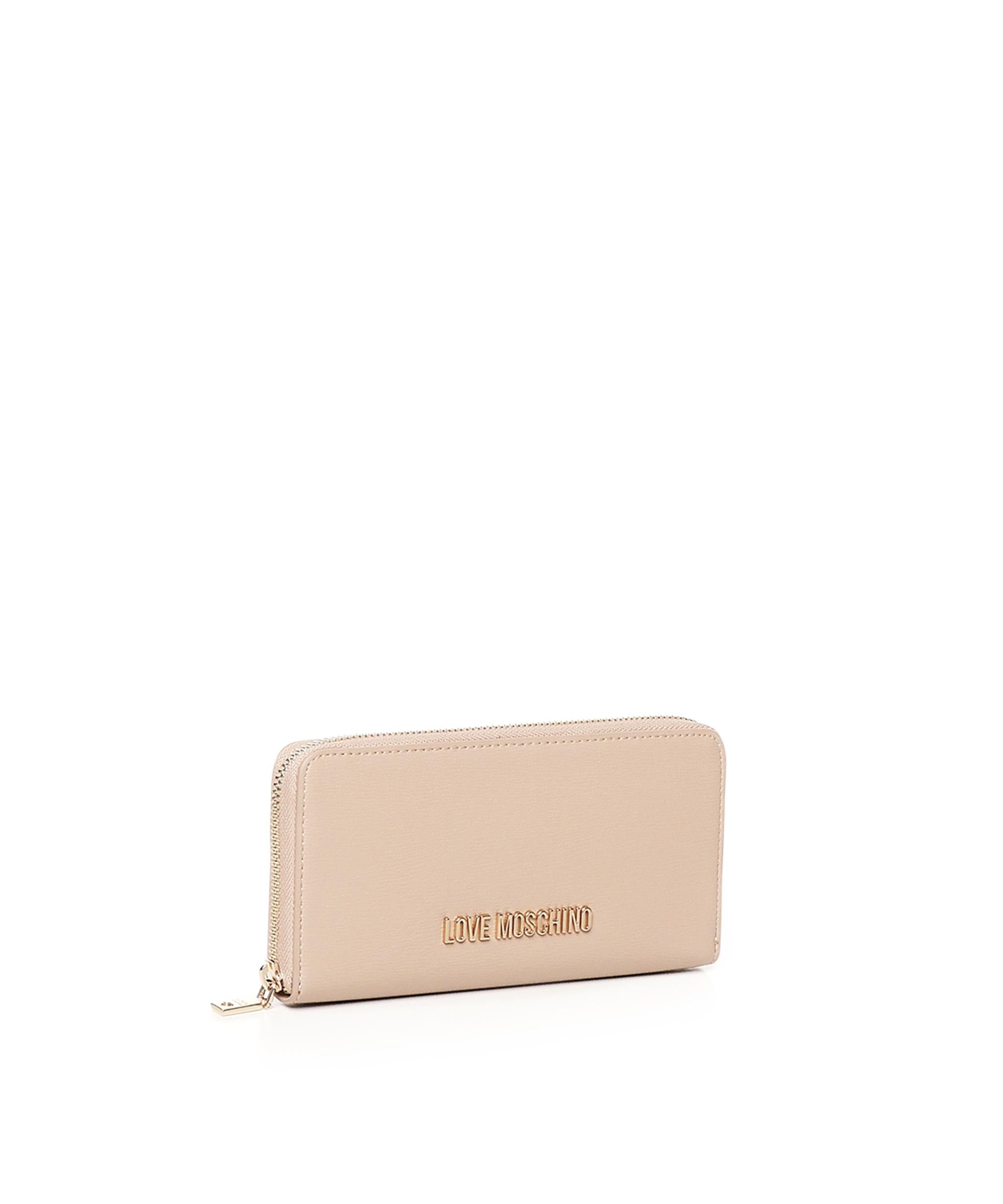 Portafoglio zip around con logo JC5700PP1MLD0 105 LOVE MOSCHINO 