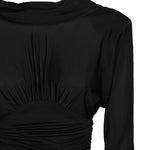 Abito con collo a cappuccio in jersey lucido 701047 Y36UU1000 SAINT LAURENT 