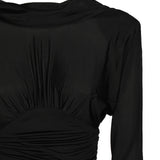 Abito con collo a cappuccio in jersey lucido 701047 Y36UU1000 SAINT LAURENT 
