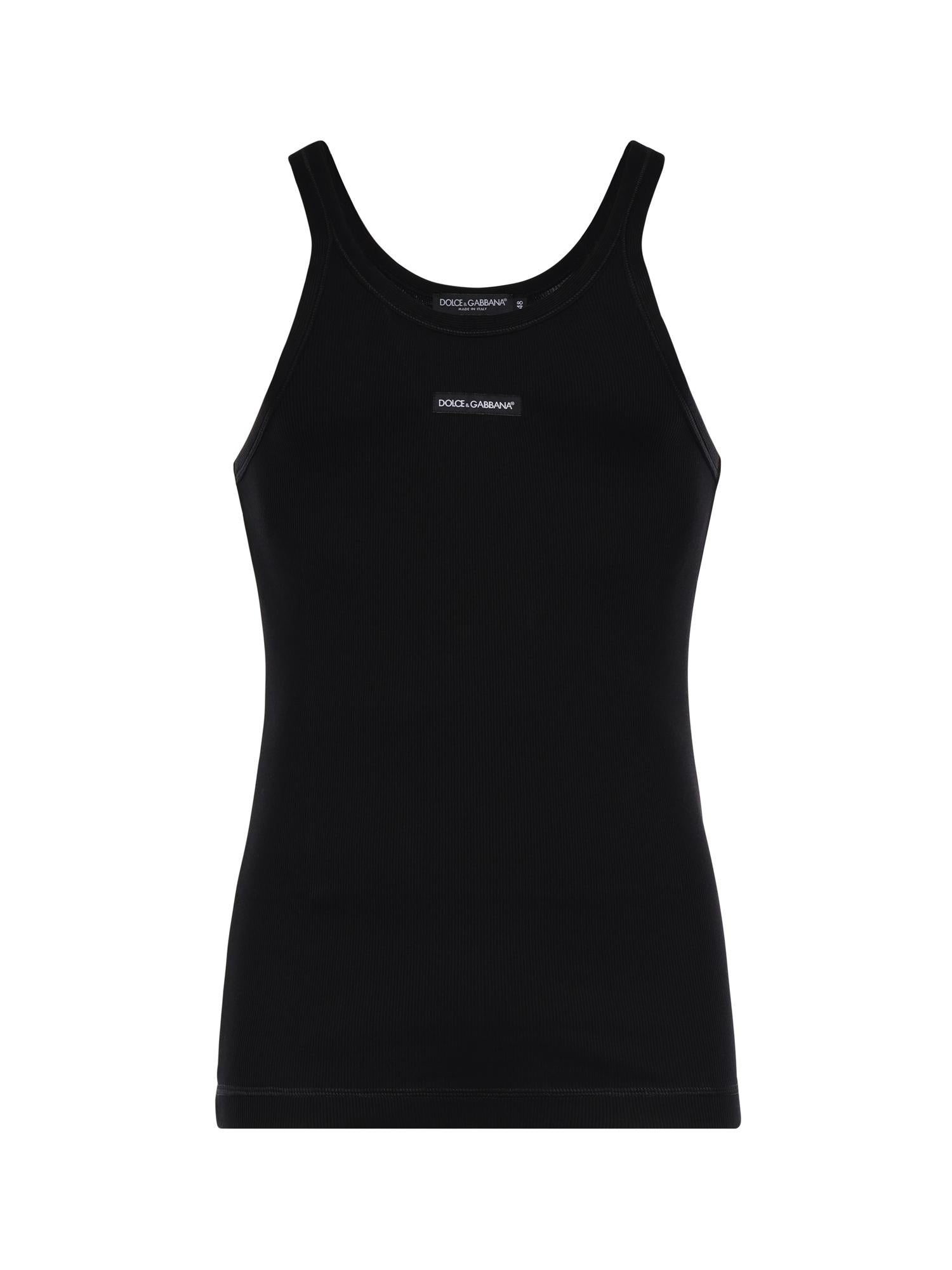 Canotta in cotone a coste G8PA8T G7P3IN0000 DOLCE & GABBANA 