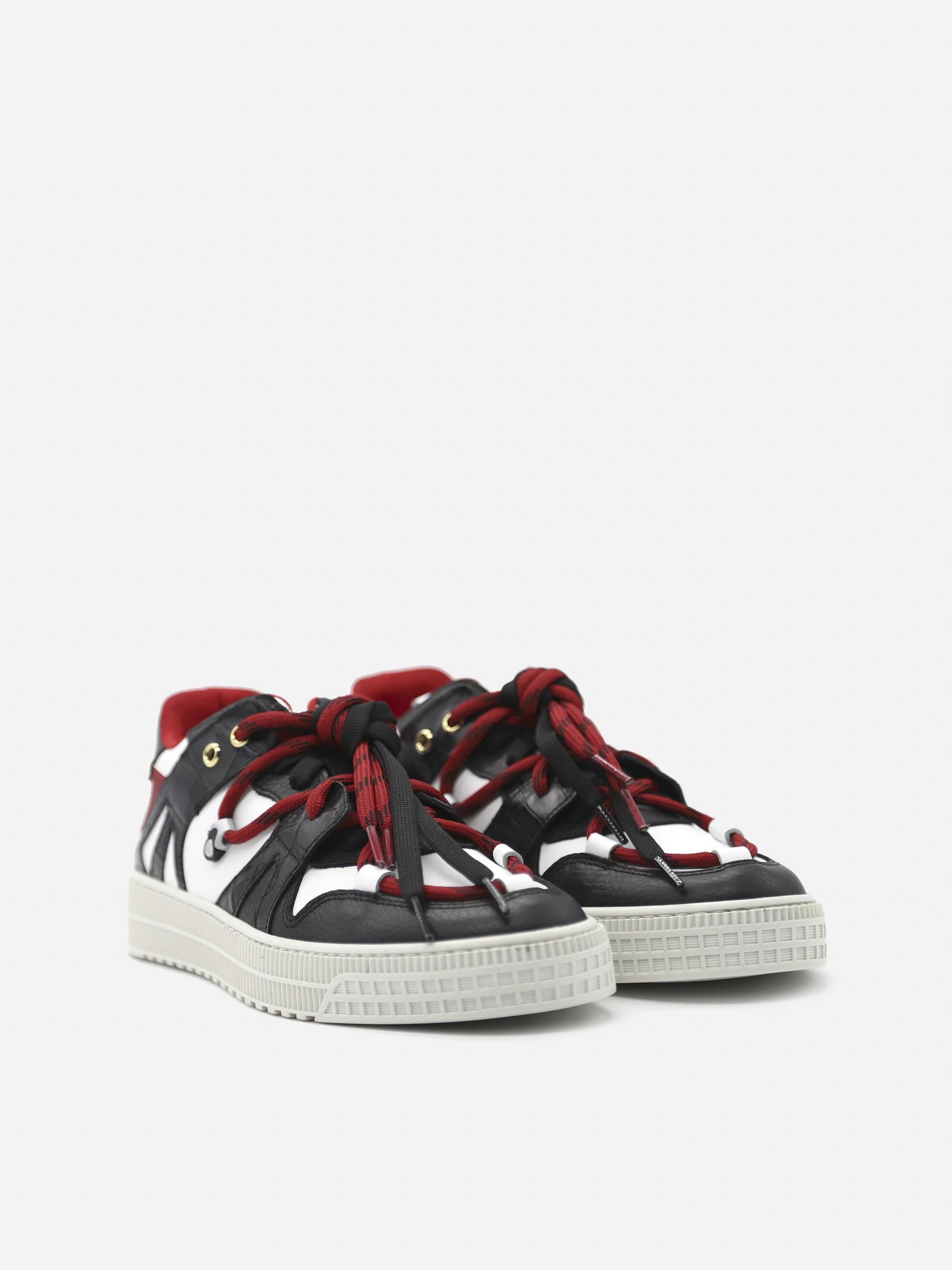 Sneakers Jeson realizzate in pelle JESON 1 -BLACK/WHITE/RED GIULIANO GALIANO 