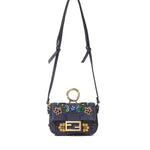 Charm Nano Baguette in denim con applicazioni 7AS499 AWVOF0B3Y FENDI 