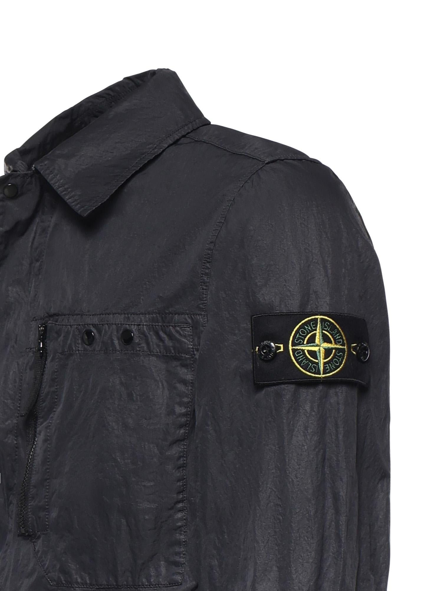 Overshirt in nylon con logo L1S151200020 S0351V0020 STONE ISLAND 
