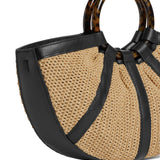 Borsa Shell in paglia e pelle E1U5D180101 846 COCCINELLE 