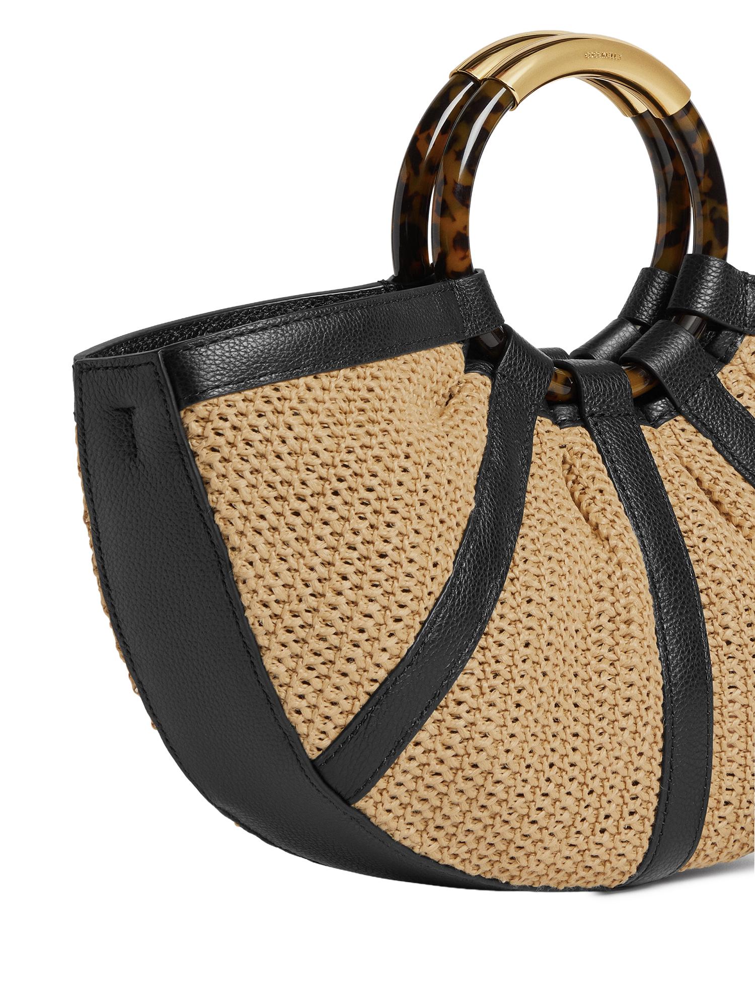 Borsa Shell in paglia e pelle E1U5D180101 846 COCCINELLE 