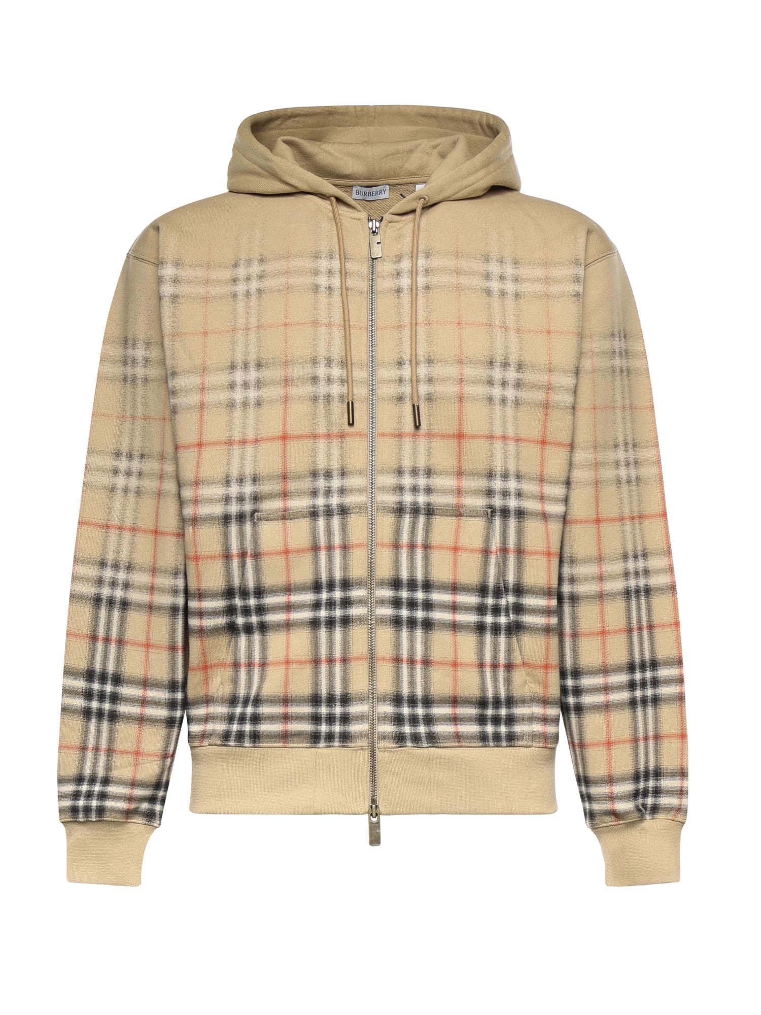 Felpa in cotone Check sfumato 8119034 B9368 BURBERRY 