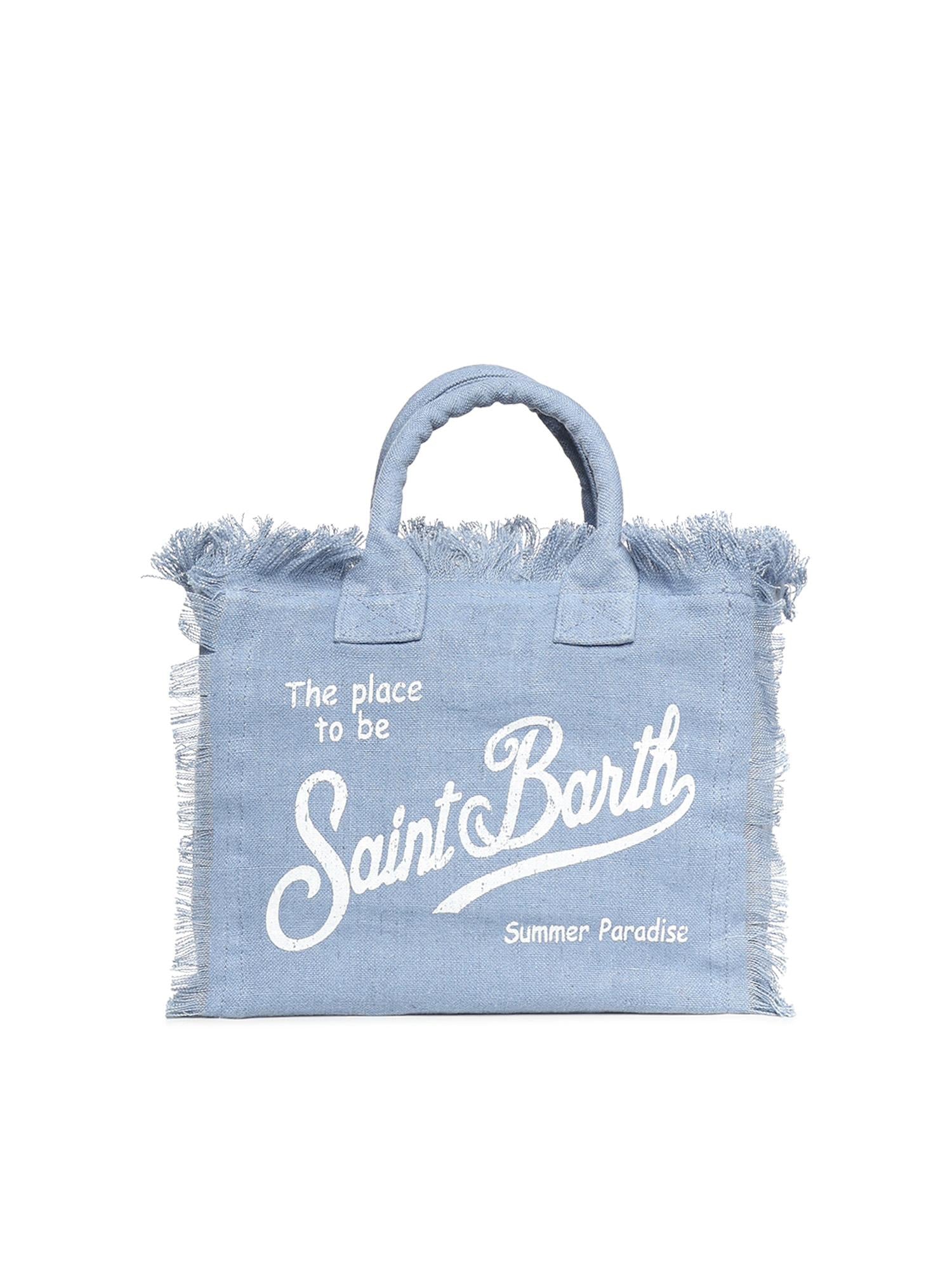 Borsa Colette in lino con logo COL0018 00262L MC2 SAINT BARTH 