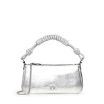 Mini bag Half Moon Horizontal in pelle laminata con strass 105915 A2WDZZFN PINKO 