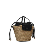 Mini bag Vanna con logo 73BS9N202 VANNANERO/NATURALE V° 73 