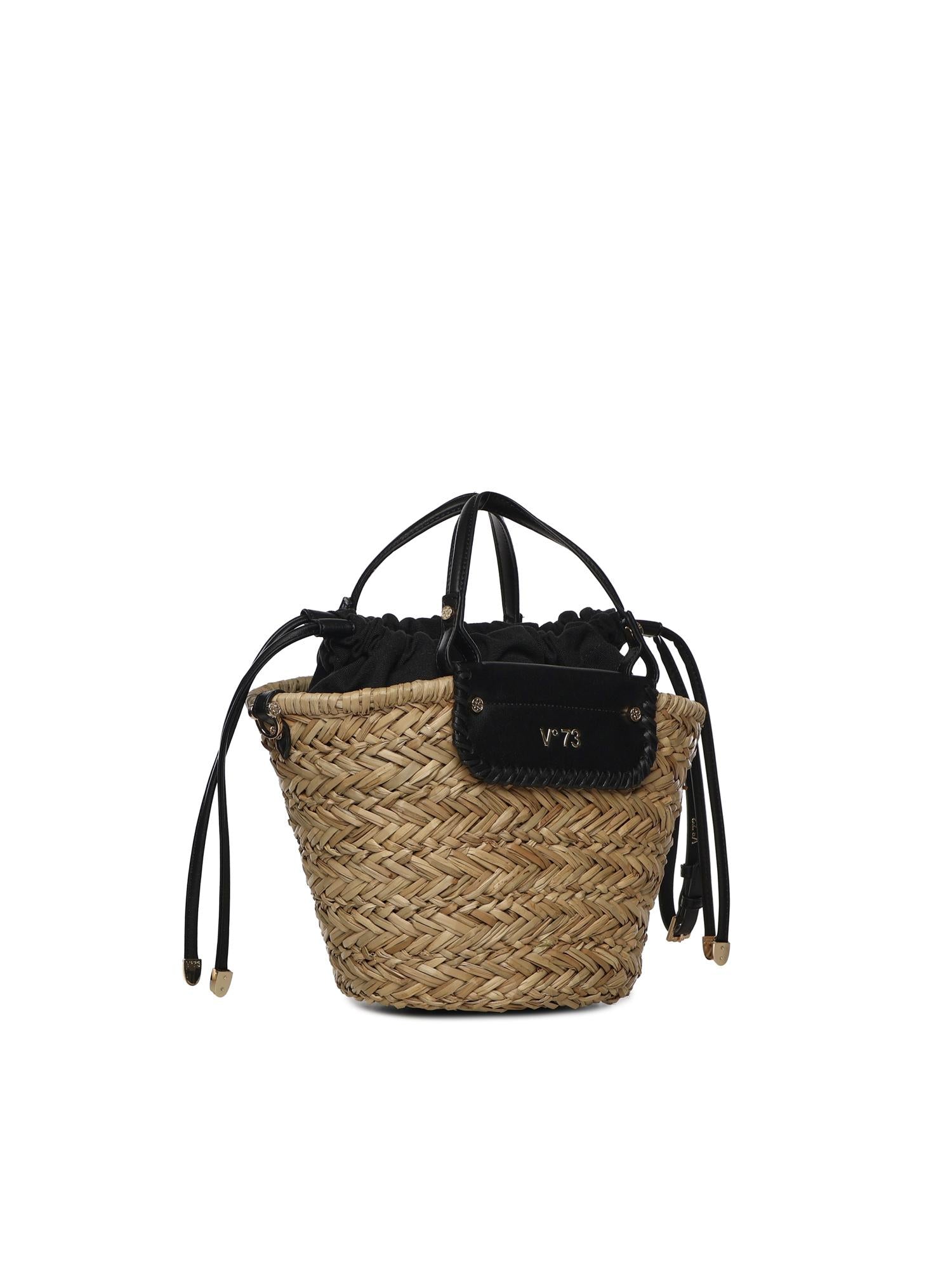 Mini bag Vanna con logo 73BS9N202 VANNANERO/NATURALE V° 73 