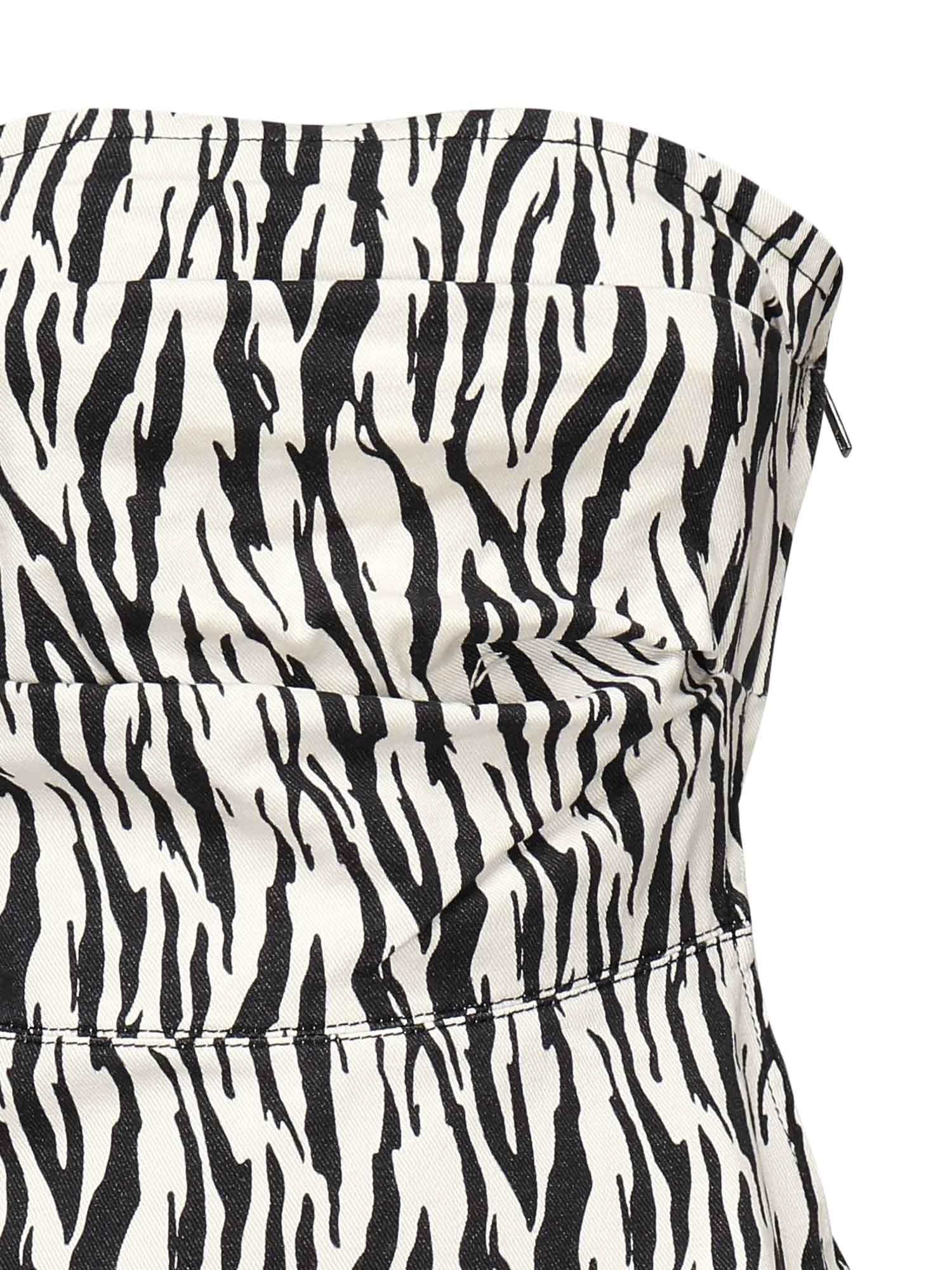 Top in denim stampato 114337 858 ROTATE 