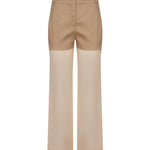 Pantaloni in lino e organza 104698 A2EEL31 PINKO 