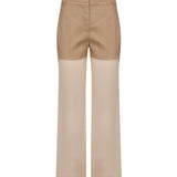 Pantaloni in lino e organza 104698 A2EEL31 PINKO 