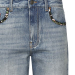 Jeans in denim con bordi stampati 6B0DD19X 94V558 VALENTINO GARAVANI 