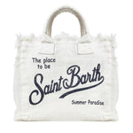Borsa Vanity in lino con logo VANI022 00405L MC2 SAINT BARTH 