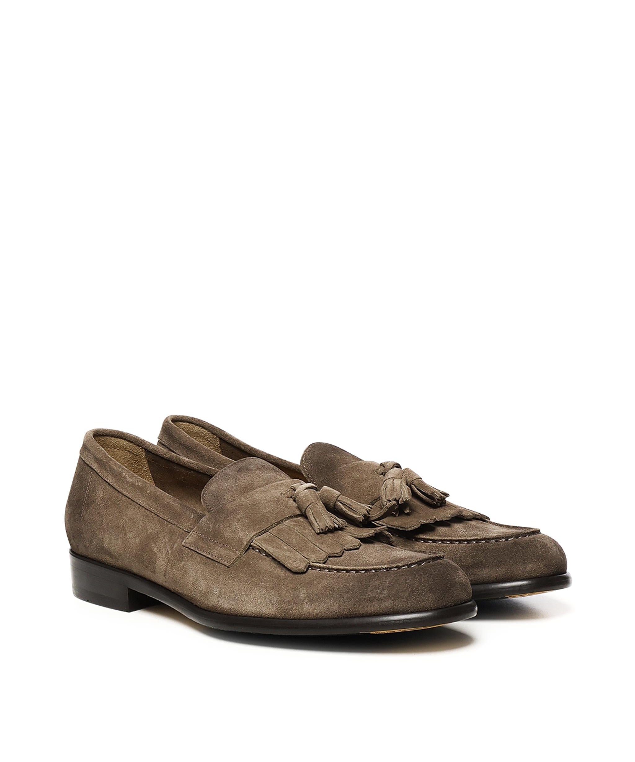 Mocassino in suede con nappine e frangia DU3399STRAUY260 TM08 DOUCAL'S 