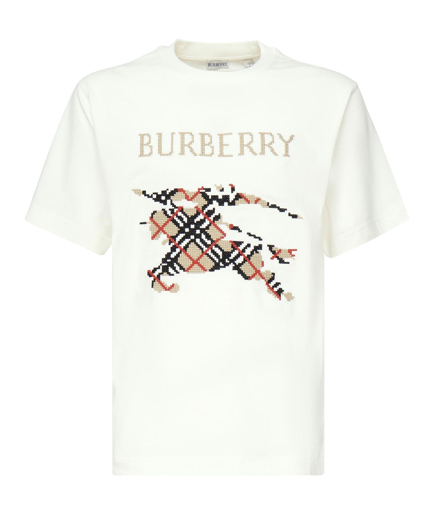T-shirt con EKD a punto croce 8110116 B7078 BURBERRY 