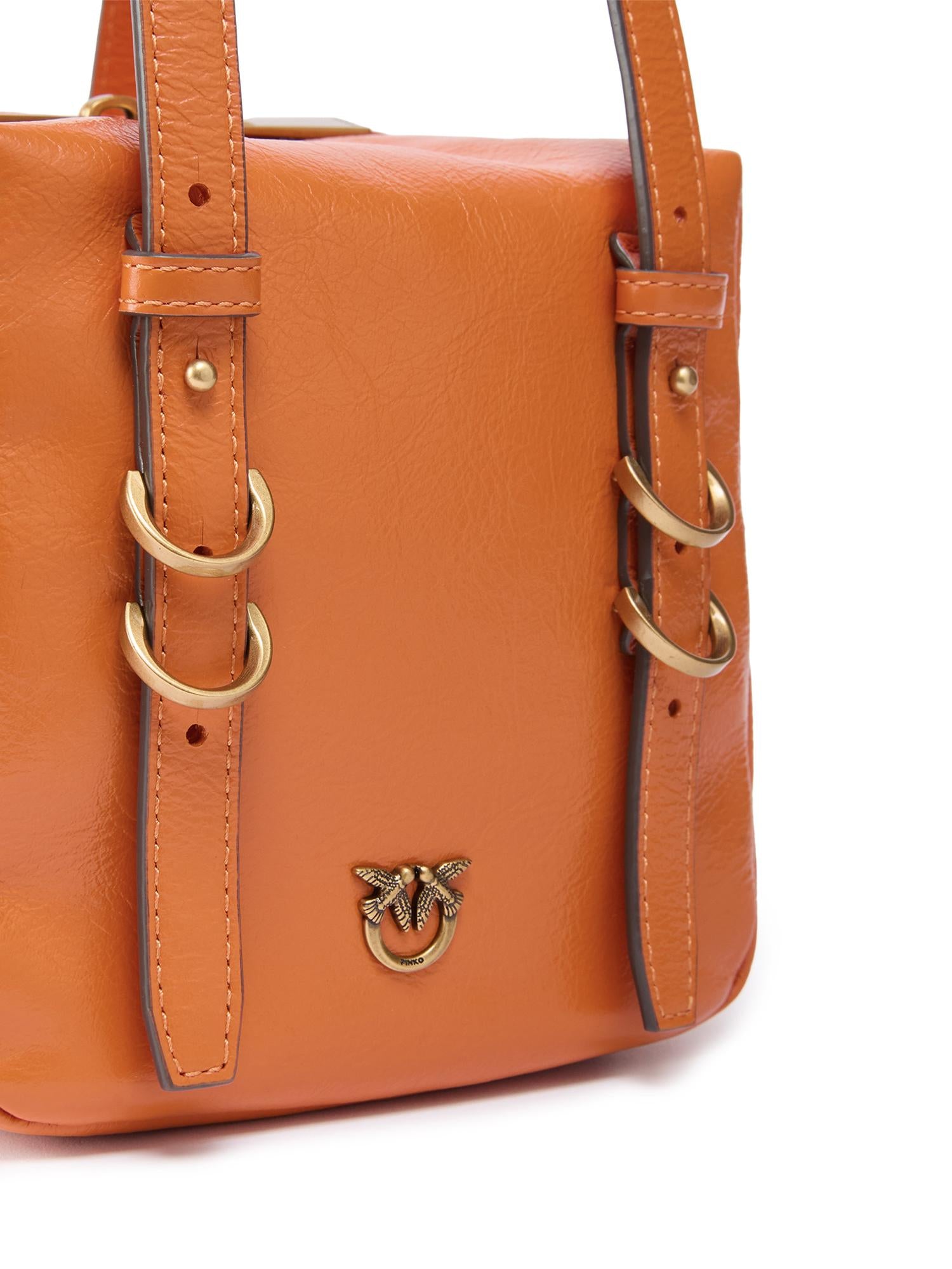Borsa a tracolla Cubic Bag in pelle shiny 106465 A315A76Q PINKO 