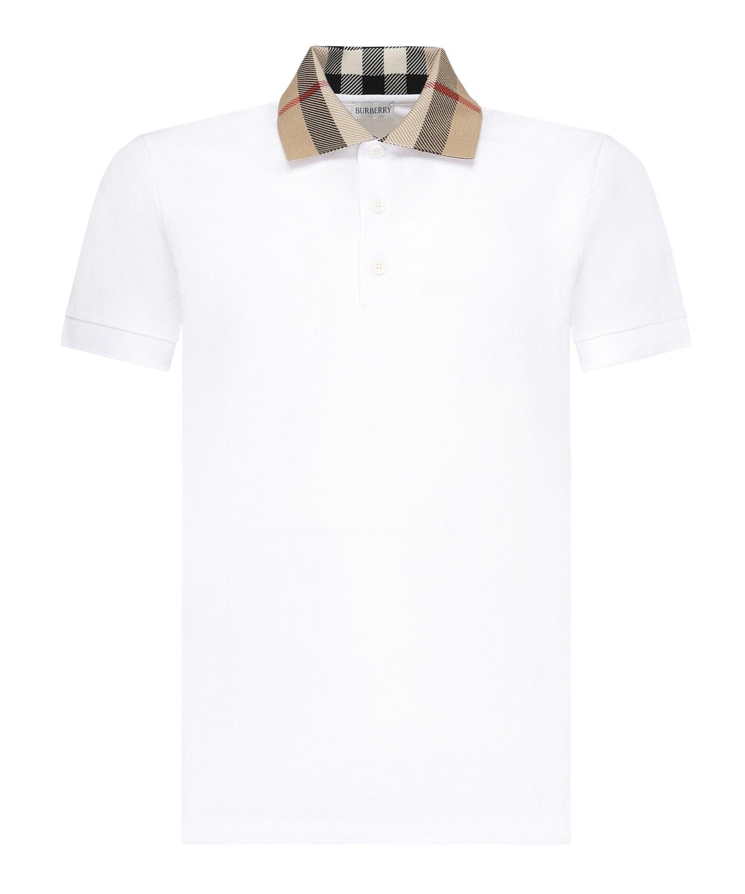 Polo con colletto Check in cotone 8071621 A1464 BURBERRY 