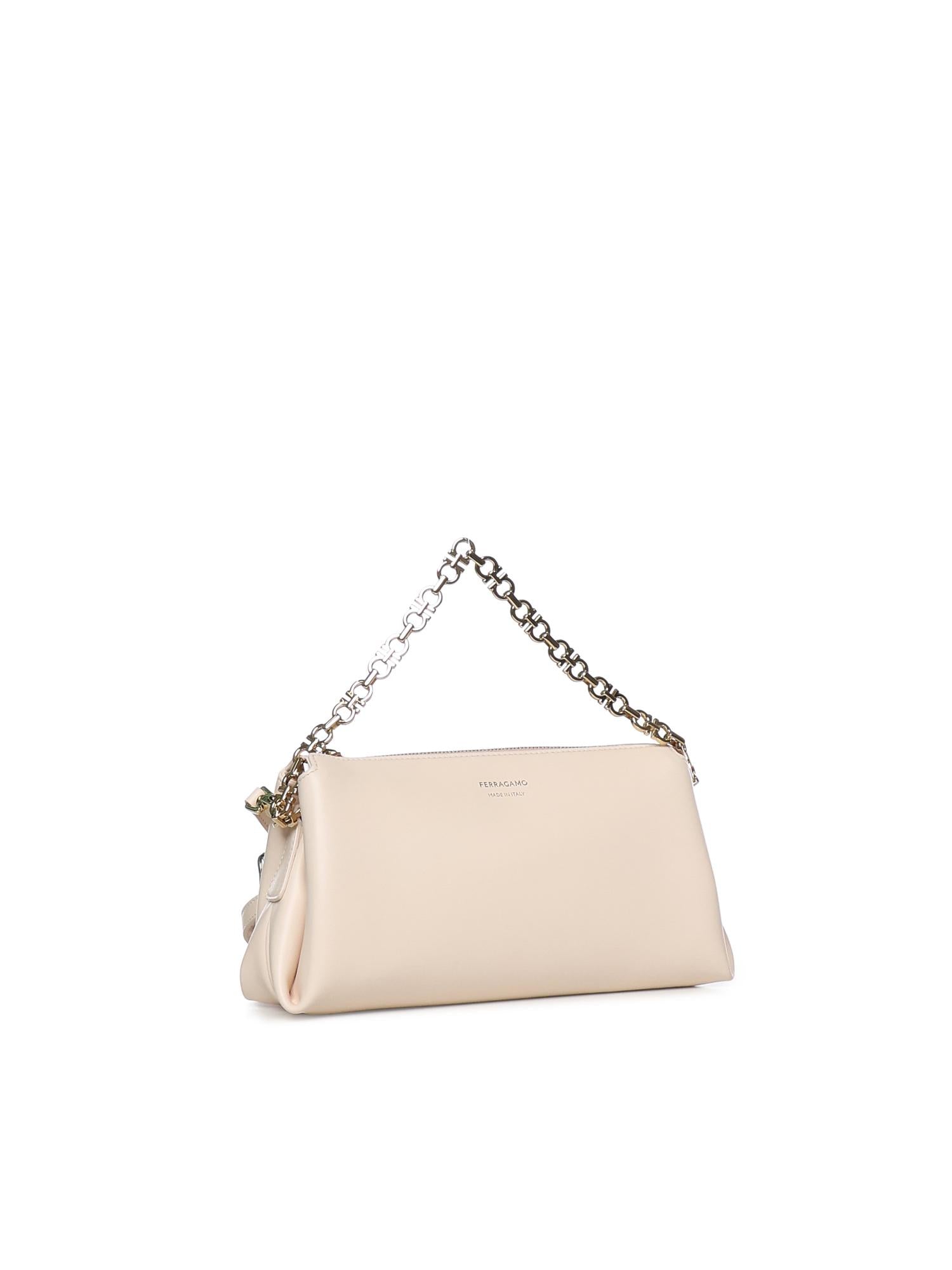 Mini bag in pelle con logo 221076 790050002 FERRAGAMO 