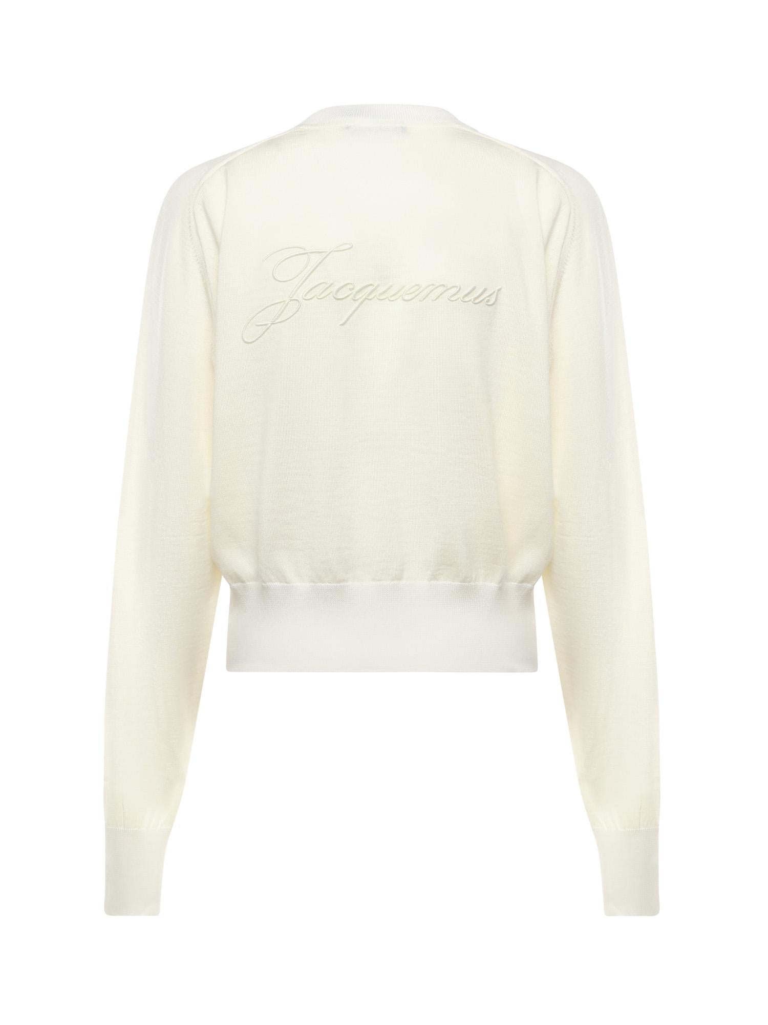 Maglione con logo ricamato 25HSWW00632AK00299 110 JACQUEMUS 