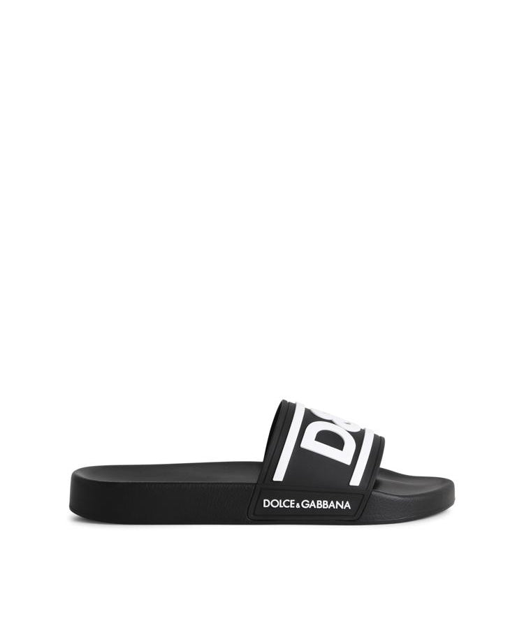 Slide beachwear in gomma con logo CS2072 AQ85889690 DOLCE & GABBANA 