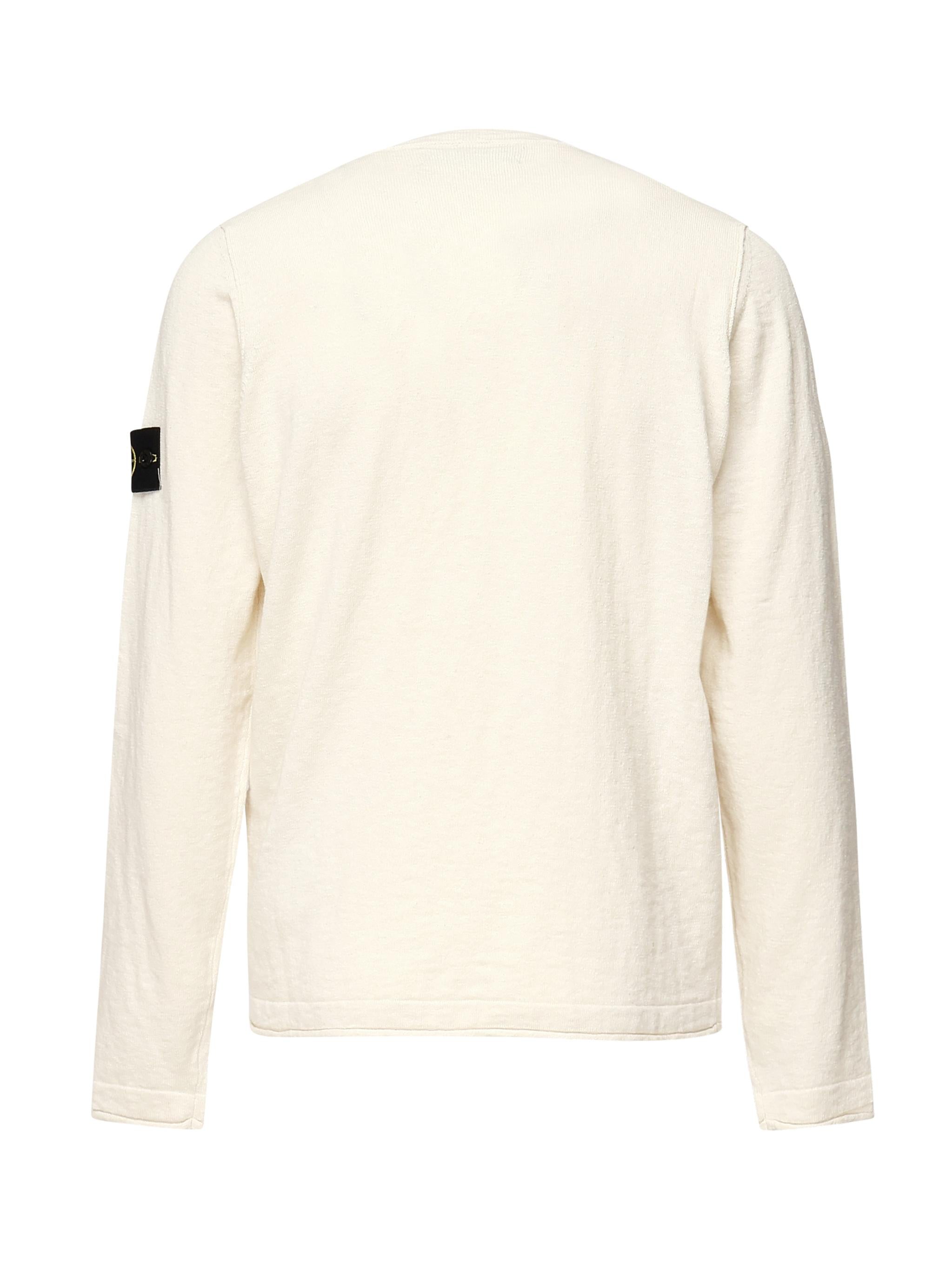 Maglione girocollo con piccoli risvolti K1S155100052 S00B0V0093 STONE ISLAND 