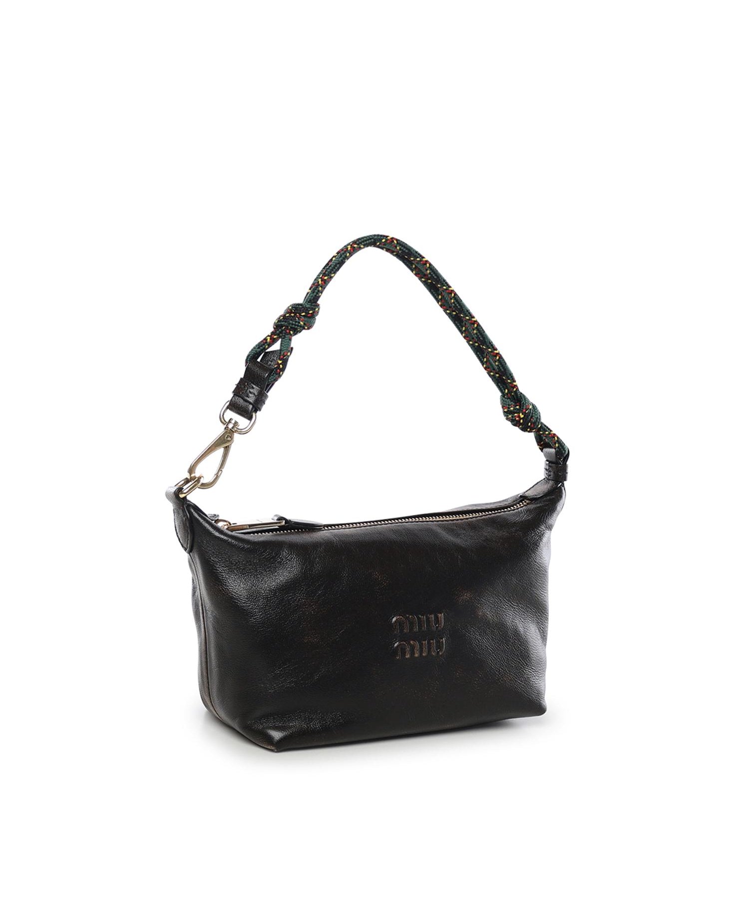 CONTENITORE MANIGLIA NAPPA OLD+NASTRO TARTAN 5NE841 2IFOF0NTG MIU MIU 
