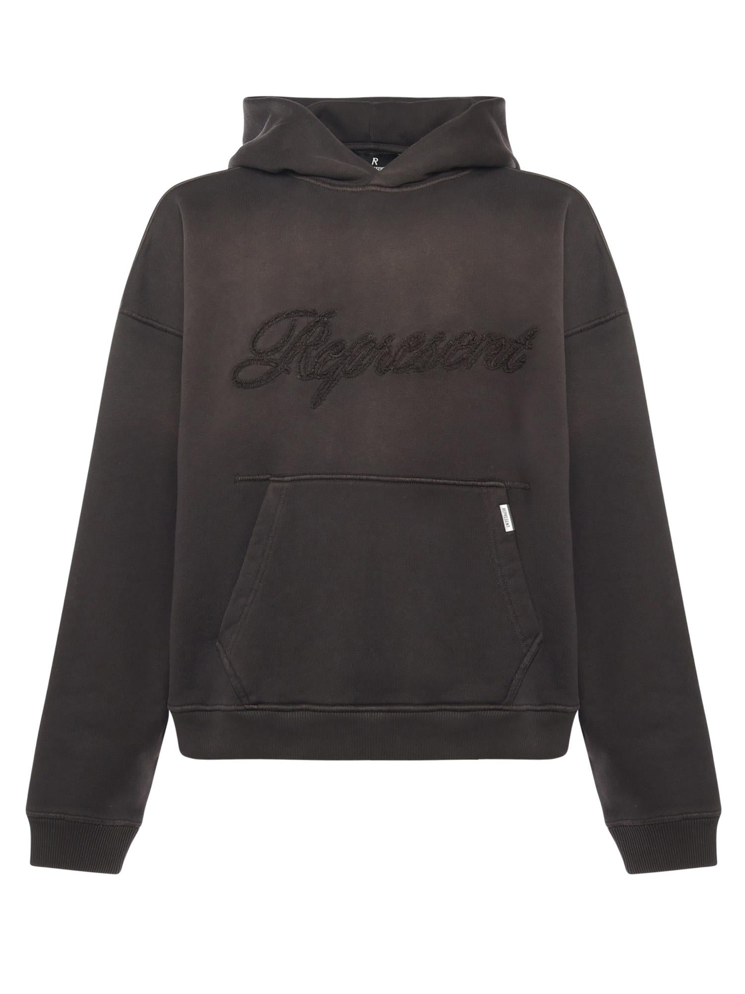 Felpa con cappuccio nera vintage<BR/> MLM100160 17 REPRESENT 