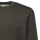 Maglione in misto viscosa con logo<BR/> UMA25035MA DEEP FOREST RICHMOND X 