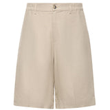 Short Curico in lino e viscosa 026SH168LI CAMEL WOC 