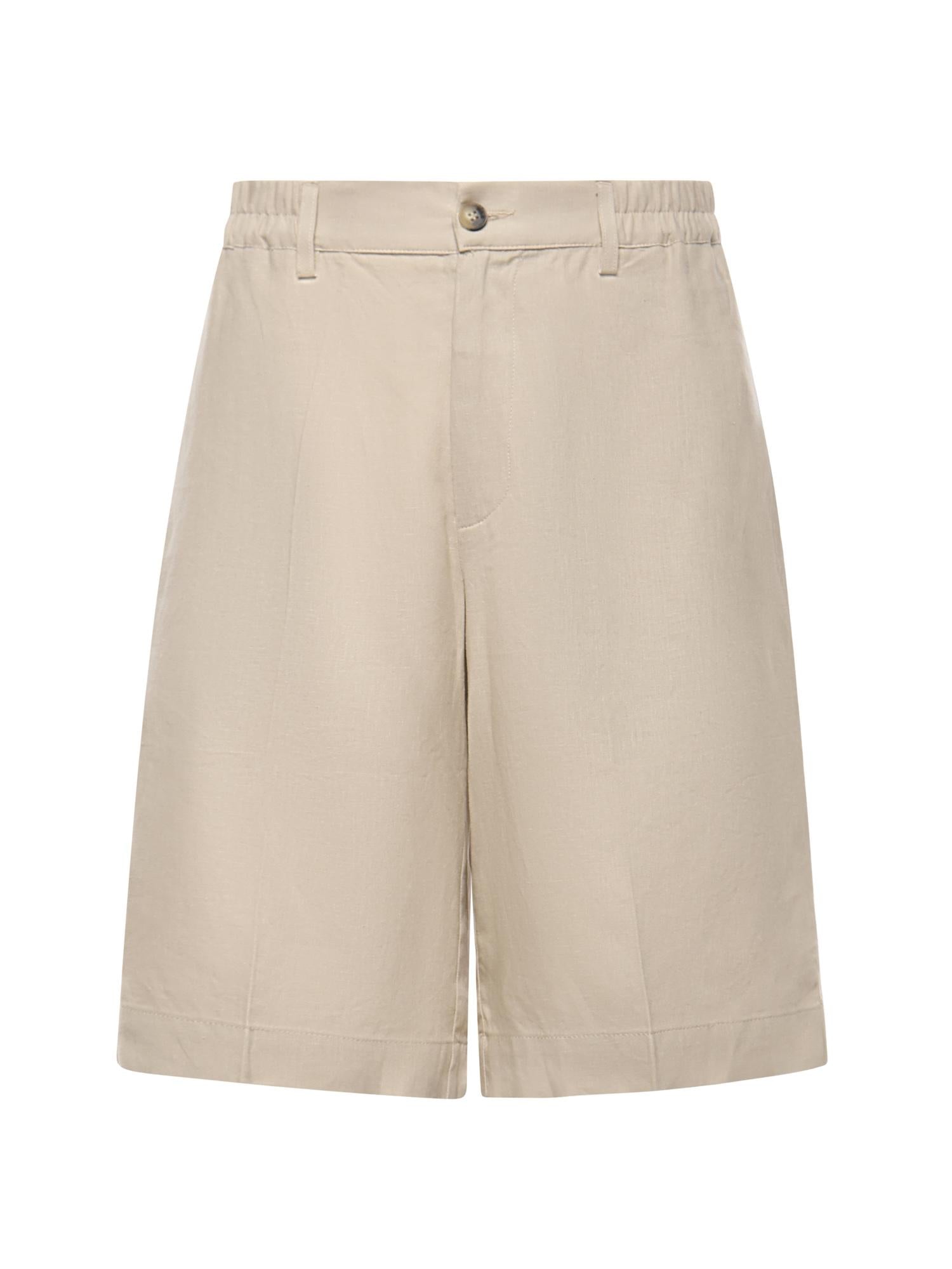 Short Curico in lino e viscosa 026SH168LI CAMEL WOC 